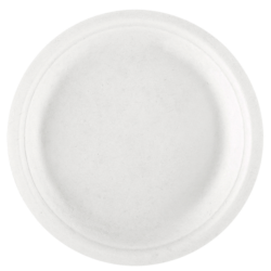 Assiettes rondes bionic blanc - vaisselle biodégradable