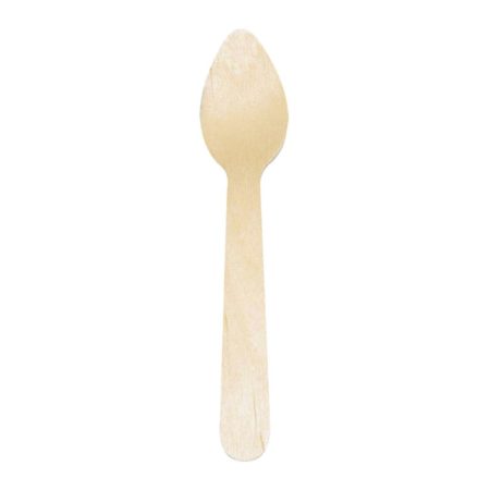 petite cuillère en bois 11 cm - vaisselle biodégradable