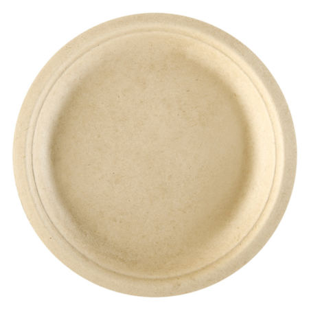 Assiettes rondes bionic naturel - vaisselle biodégradable